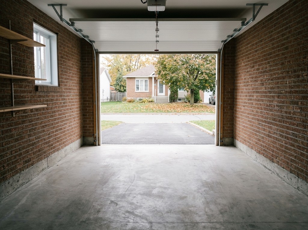 Espace résidentiel dégagé après une collecte de déchets et d'encombrants